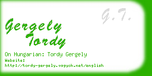 gergely tordy business card